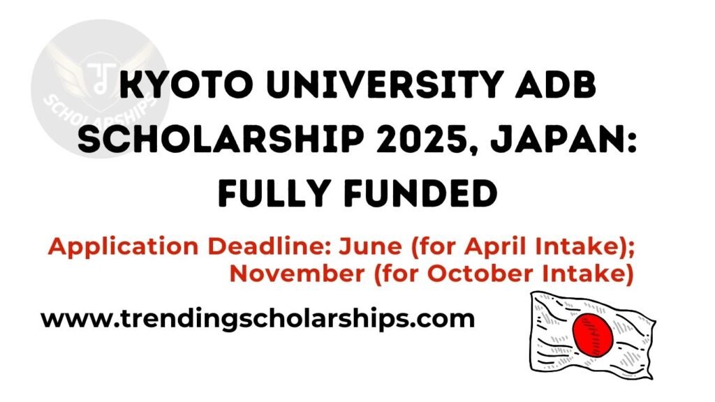 Kyoto University ADB Scholarship 2025, Japan: Fully Funded