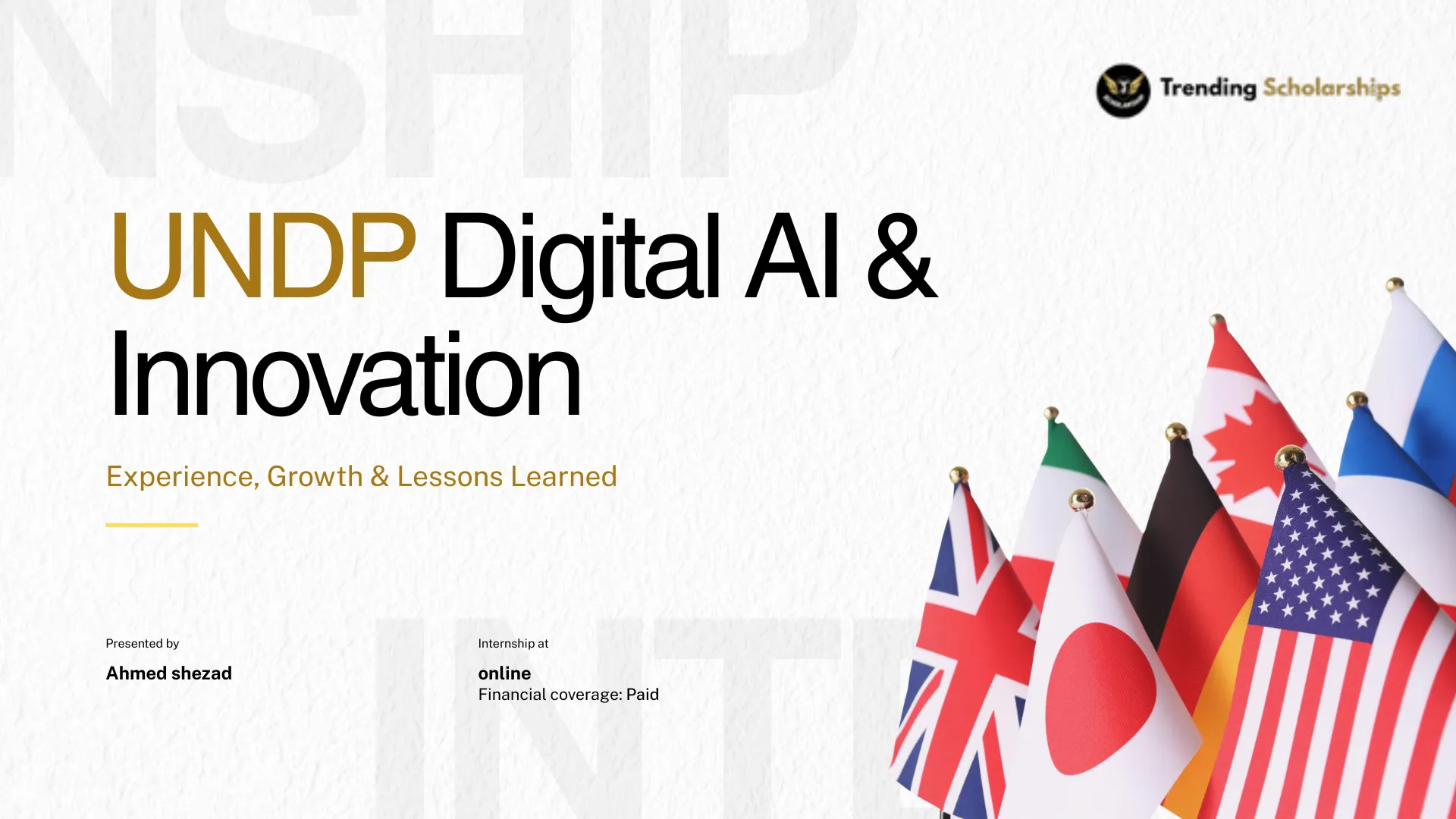 UNDP Digital AI and Innovation Internship 2026